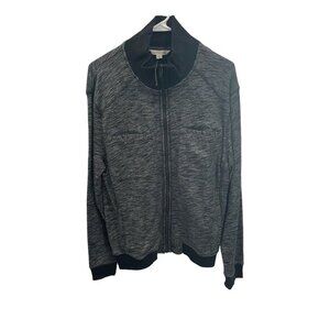 Calvin Klein full zip jacket men's size M gray / black sweater‎ SI52*